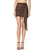 AFRM Carmichael Rushed Side Tie Mesh Mini Skirt - Image 1