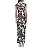 AFRM Cody Floral Mesh Crew Neck Cap Sleeves Maxi Dress, Color:Shadow Floral - Image 2