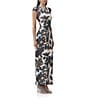 AFRM Cody Floral Mesh Crew Neck Cap Sleeves Maxi Dress, Color:Shadow Floral - Image 3