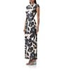 AFRM Cody Floral Mesh Crew Neck Cap Sleeves Maxi Dress, Color:Shadow Floral - Image 4