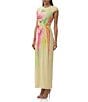 AFRM Cody Floral Print Crew Neck Cap Sleeve Mesh Maxi Dress, Color:Butter Peony - Image 4