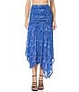 AFRM Coordinating Estella Shark Bite Snake Print Mesh Maxi Skirt - Image 1