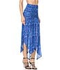 AFRM Coordinating Estella Shark Bite Snake Print Mesh Maxi Skirt - Image 3