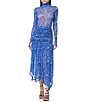 AFRM Coordinating Zadie Snake Printed Mock Neck Long Sleeve Mesh Top - Image 4