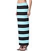 AFRM Franny Stripe Printed Matte Scuba Coordinating Maxi Skirt, Color:Resort Stripe - Image 3