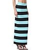 AFRM Franny Stripe Printed Matte Scuba Coordinating Maxi Skirt, Color:Resort Stripe - Image 4