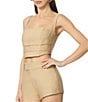 AFRM Coordinating Kendra Square Neck Sleeveless Twill Bustier Top - Image 1