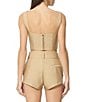AFRM Coordinating Kendra Square Neck Sleeveless Twill Bustier Top - Image 2