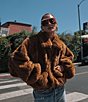 AFRM Kyoto Funnel Neck Long Sleeve Bubble Hem Bomber Jacket - Image 6