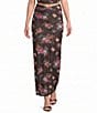 AFRM Laconia Snake Floral Printed Mesh Coordinating Maxi Skirt - Image 1