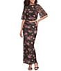 AFRM Laconia Snake Floral Printed Mesh Coordinating Maxi Skirt - Image 4