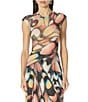 AFRM Nina Butterfly Printed Crew Neck Cap Sleeve Coordinating Mesh Tee - Image 1