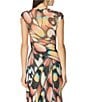 AFRM Nina Butterfly Printed Crew Neck Cap Sleeve Coordinating Mesh Tee - Image 2