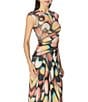 AFRM Nina Butterfly Printed Crew Neck Cap Sleeve Coordinating Mesh Tee - Image 3