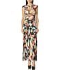 AFRM Nina Butterfly Printed Crew Neck Cap Sleeve Coordinating Mesh Tee - Image 5