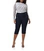 AFRM Plus Size Barry Dotted Print Mesh Asymmetric Neck Long Sleeve Top, Color:Black Dot - Image 4