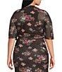 AFRM Plus Size Khylie Snake Floral Printed Mock Neck Short Sleeve Coordinating Mesh Top - Image 2
