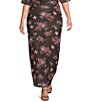 AFRM Plus Size Laconia Snake Floral Printed Mesh Coordinating Maxi Skirt - Image 1
