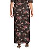 AFRM Plus Size Laconia Snake Floral Printed Mesh Coordinating Maxi Skirt - Image 2