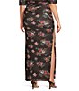 AFRM Plus Size Laconia Snake Floral Printed Mesh Coordinating Maxi Skirt - Image 3