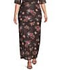 AFRM Plus Size Laconia Snake Floral Printed Mesh Coordinating Maxi Skirt - Image 1
