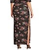 AFRM Plus Size Laconia Snake Floral Printed Mesh Coordinating Maxi Skirt - Image 3