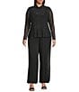 AFRM Plus Size Lyerly Rhinestone Chiffon Balloon Pant, Color:Noir - Image 3