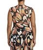 AFRM Plus Size Nina Butterfly Printed Crew Neck Cap Sleeve Coordinating Mesh Tee - Image 2