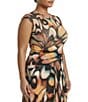 AFRM Plus Size Nina Butterfly Printed Crew Neck Cap Sleeve Coordinating Mesh Tee - Image 3