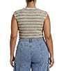 AFRM Plus Size Nolan Striped Crew Neck Short Sleeve Ribbed Tee - Image 2