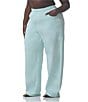 AFRM Plus Size Ryan Coordinating Fleece Barrel Leg Sweatpants, Color:Icy Morn - Image 3