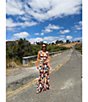 AFRM Plus Size Sera Butterfly Printed Mesh Ankle Length Coordinating Skirt - Image 5