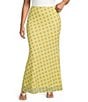 AFRM Plus Size Tegan Deco Dot Printed Mermaid Mesh Coordinating Maxi Skirt - Image 1