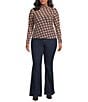 AFRM Plus Size Zadie Polka Dot Print Mock Neck Long Sleeve Mesh Top, Color:Chocolate Halo Dot - Image 3