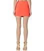 Color:Fiery Coral - Image 2 - Rita Rosette Mesh Pull-On Coordinating Mini Skirt