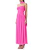 AFRM Rori Solid Sleeveless Scarf Strapless Maxi Dress - Image 4