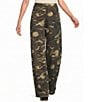 AFRM Ryan Camo Printed High Rise Barrel Leg Sweatpants - Image 1