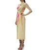 AFRM Shailene Floral Print Mock Neck Long Sleeve Mesh Midi Dress, Color:Butter Peony - Image 3