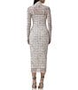AFRM Shailene Print Turtleneck Long Sleeve Midi Dress, Color:Lace Plaid - Image 2