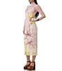 AFRM Shailene Floral Print Turtleneck Long Sleeve Midi Dress, Color:Coral Bloom - Image 4