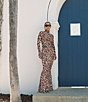 AFRM Teagan Leopard Printed Mesh Coordinating Mermaid Maxi Skirt - Image 3