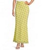 AFRM Tegan Deco Dot Printed Mermaid Mesh Coordinating Maxi Skirt - Image 1