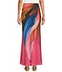 AFRM Tegan Printed Mesh Coordinating Maxi Skirt, Color:Earthen Leaf Lotus - Image 2