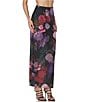 AFRM Vanya Rose Printed Burnout Velvet Mesh Coordinating Maxi Skirt - Image 3
