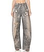 AFRM Walker Printed High Rise Barrel Leg Denim Pant - Image 1