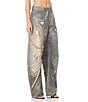 AFRM Walker Printed High Rise Barrel Leg Denim Pant - Image 3
