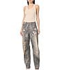 AFRM Walker Printed High Rise Barrel Leg Denim Pant - Image 4