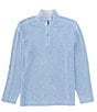 Color:Periwinkle - Image 1 - Age Of Wisdom Heather Waffle Quarter-Zip Pullover