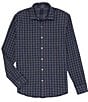 Color:Navy - Image 2 - Age Of Wisdom Reversible Gingham Long Sleeve Woven Shirt