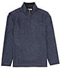 Color:Navy - Image 1 - Age Of Wisdom Stretch Reversible Quarter-Zip Pullover